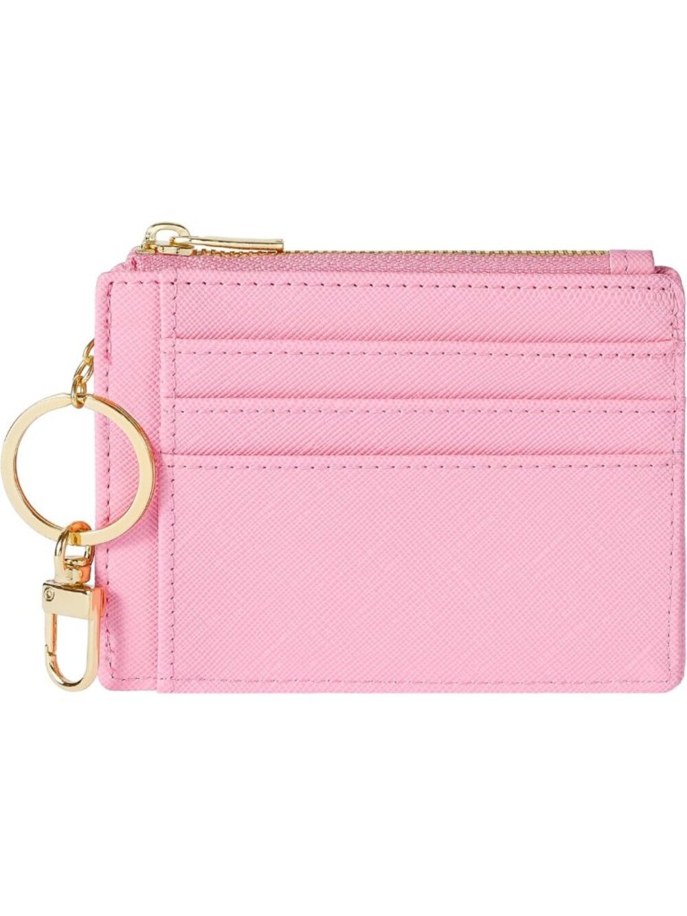 Slim Front Pocket Wallet for Women | Credit Card Holder with Keychain, Stylish